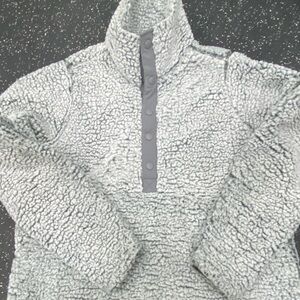 Prana Textured Gray Women's Sweater size small, long sleeved, pockets